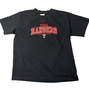 Texas Rangers Shirt Youth Large Navy MLB Baseball Vintage Nike Team Tee y2k